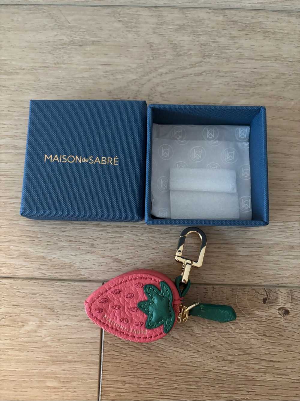 MAISON de SABRÉ Strawberry Leather Key Charm